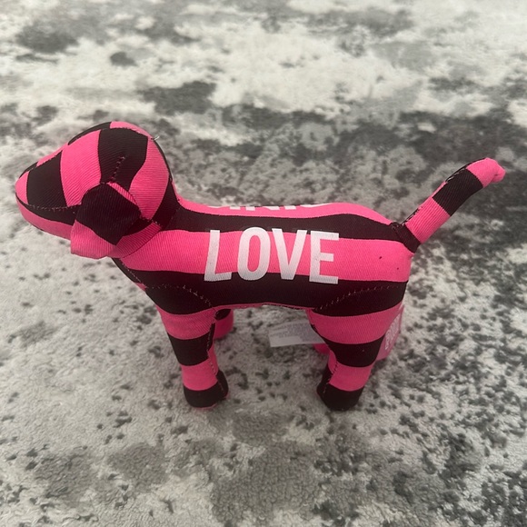 Pink Victoria secret pink and black stripped dog - Picture 1 of 4
